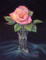 Delicates - Rose & Crystal Vase